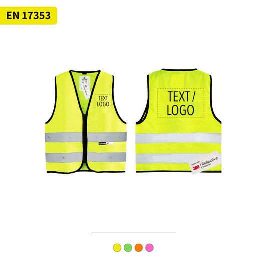 Kinderwarnweste mit Logoaufdruck
