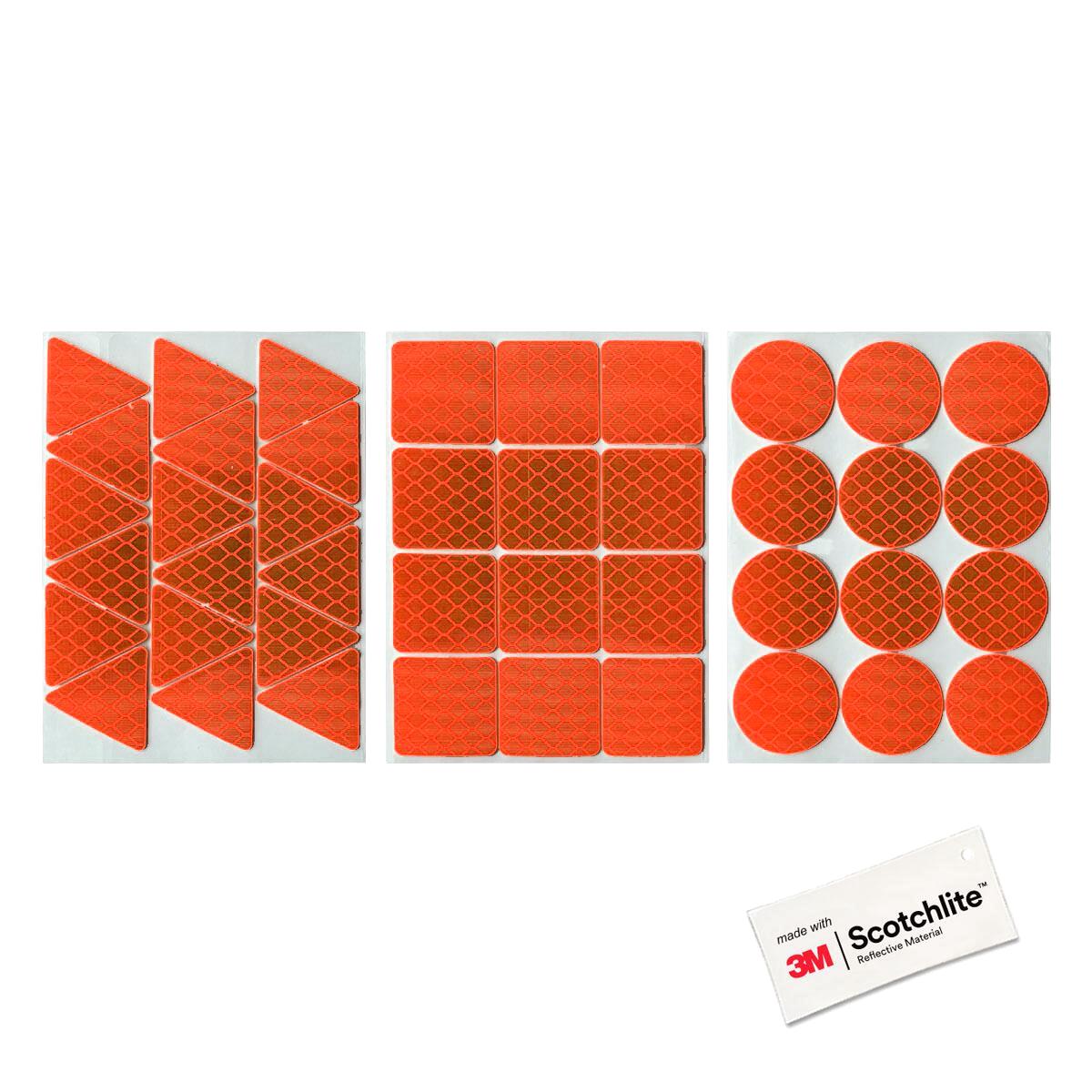 Produktabbildung der orangefarbenen Outdoor-Sticker von Salzmann