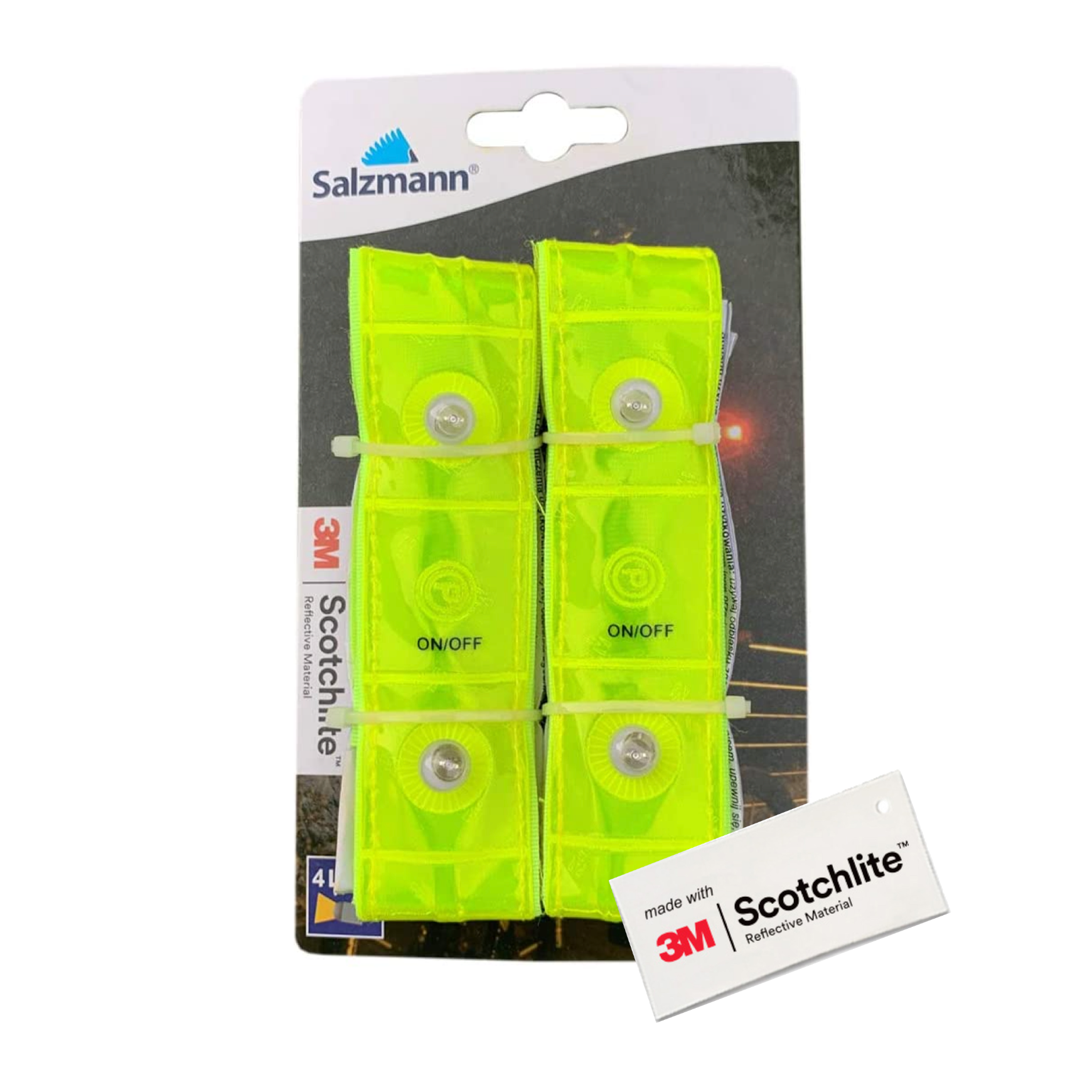 LED Armband, 4 Stück Reflektorband mit DREI